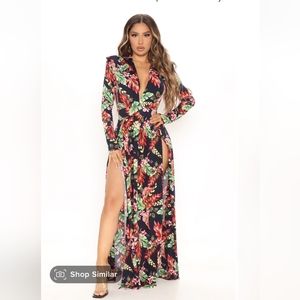 Fashion Nova Spree Drees - Navy/combo